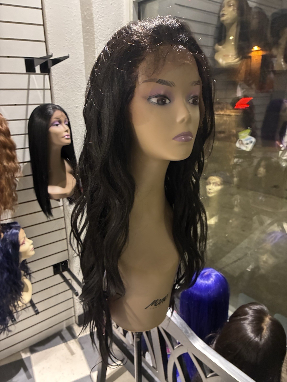 Baby hair Freepart Human Hair Blend Lacefront Wig