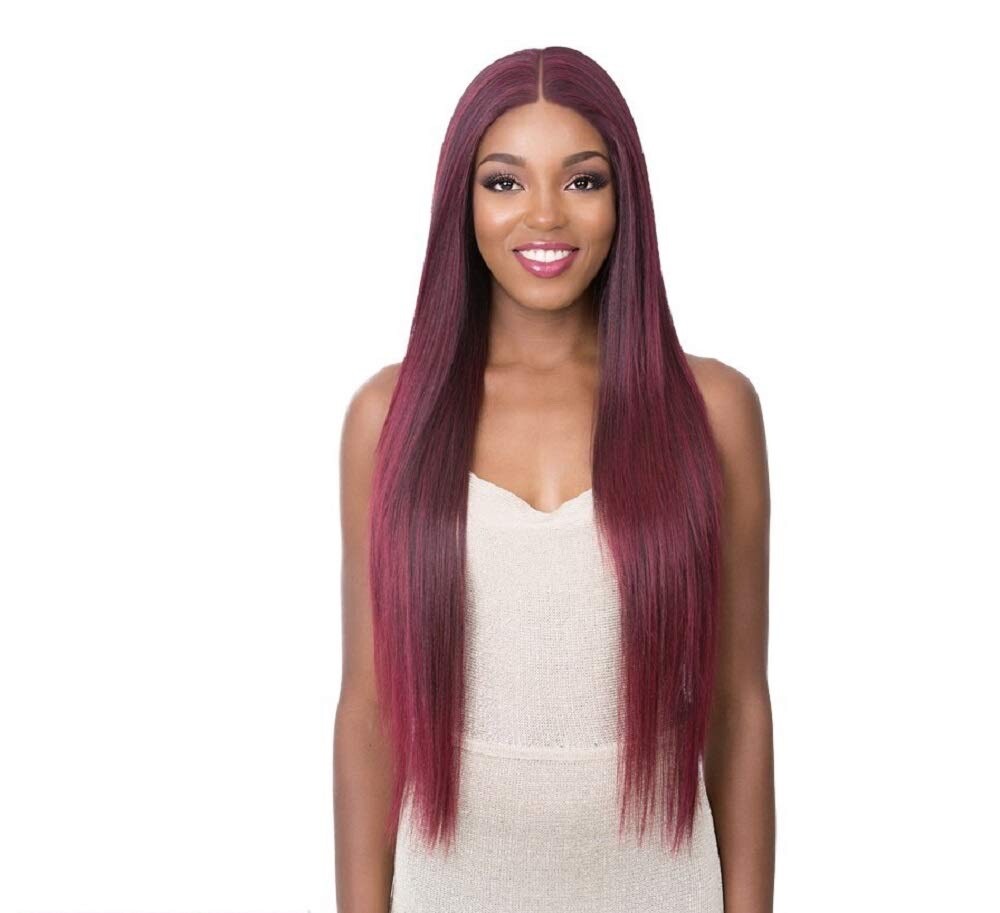 It’s A Wig! Synthetic Natural Hairline Frontal S Lace Wig – Desiree 1B OFF BLACK