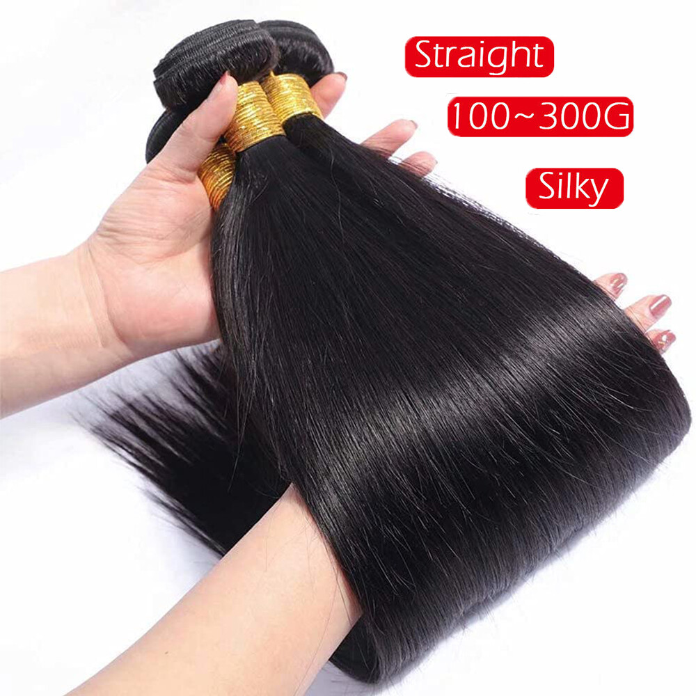Unprocessed Brazilian Remy Human Hair Extensions 300g THICK 3Bundles Weaves Weft