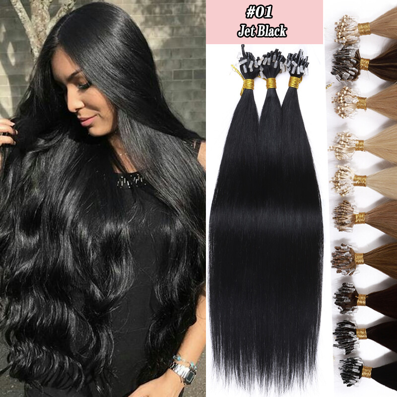 THICK 200PCS=100G Micro Loop Ring Remy Human Hair Extensions Beads Tip ASP 100G