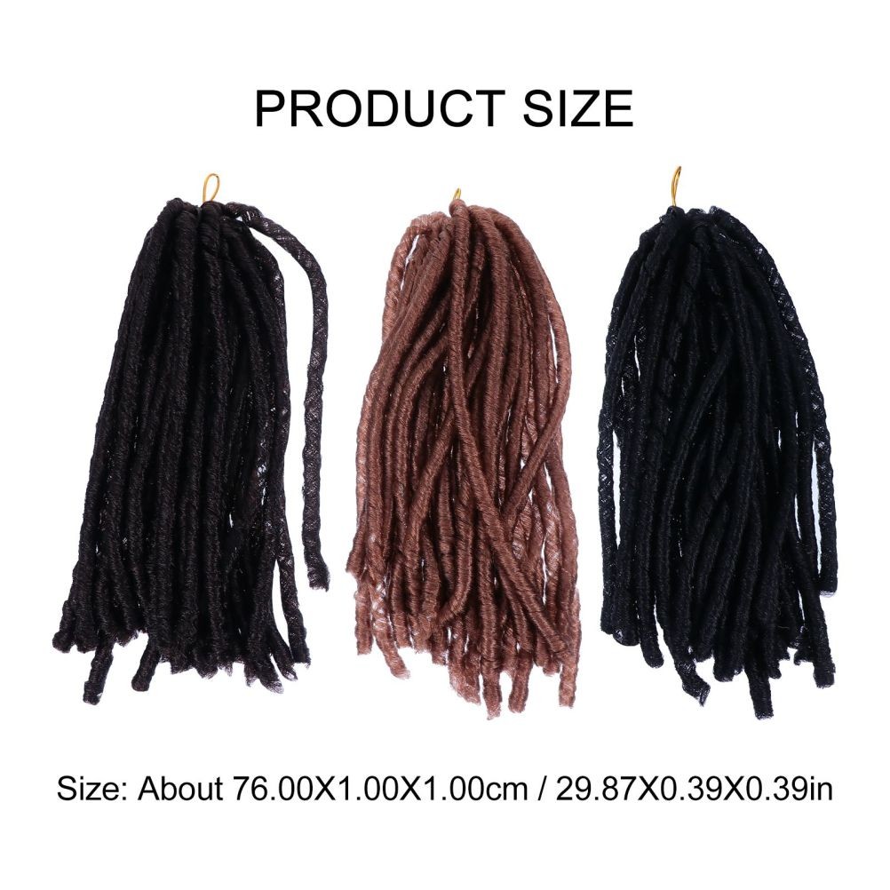 3 Pcs African Wigs Universal Head-wears Short Dirty Braids Human Hair Braided