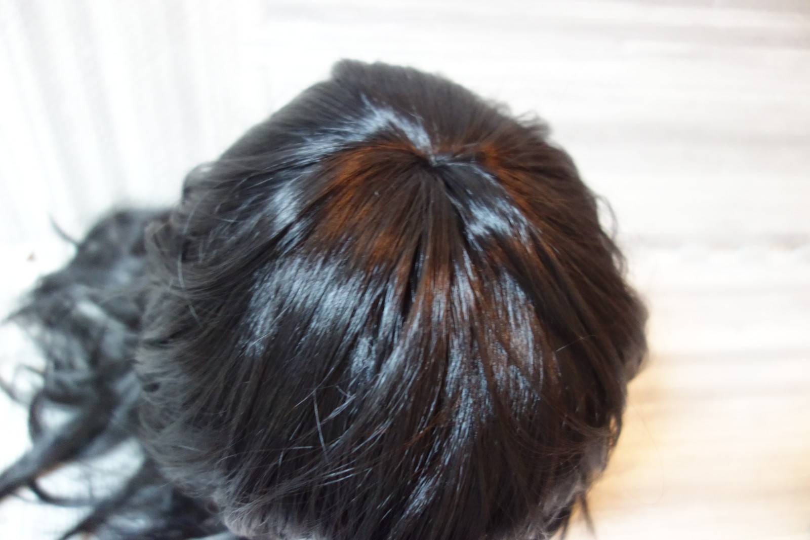 Lot of Three Wigs Various Colors Styles Lace Caps Black Blonde Purple