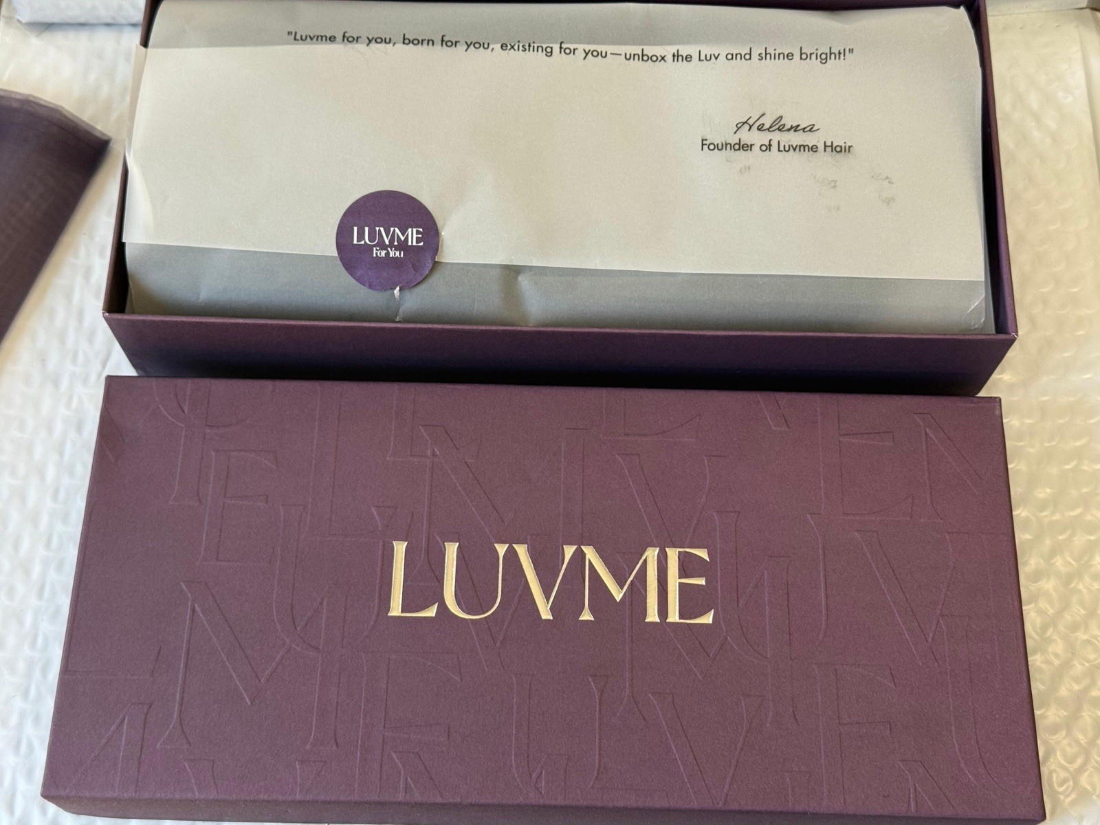 Luvme Human Hair Wig ALL DAY COMFORT WIG Long Hair New In Box Never Used
