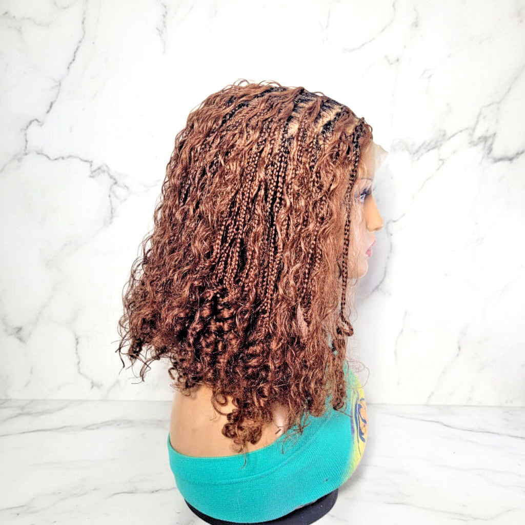 BoHo Knotless Braids Braided Wig. Bora Bora Braids. Full Lace Baby Hair