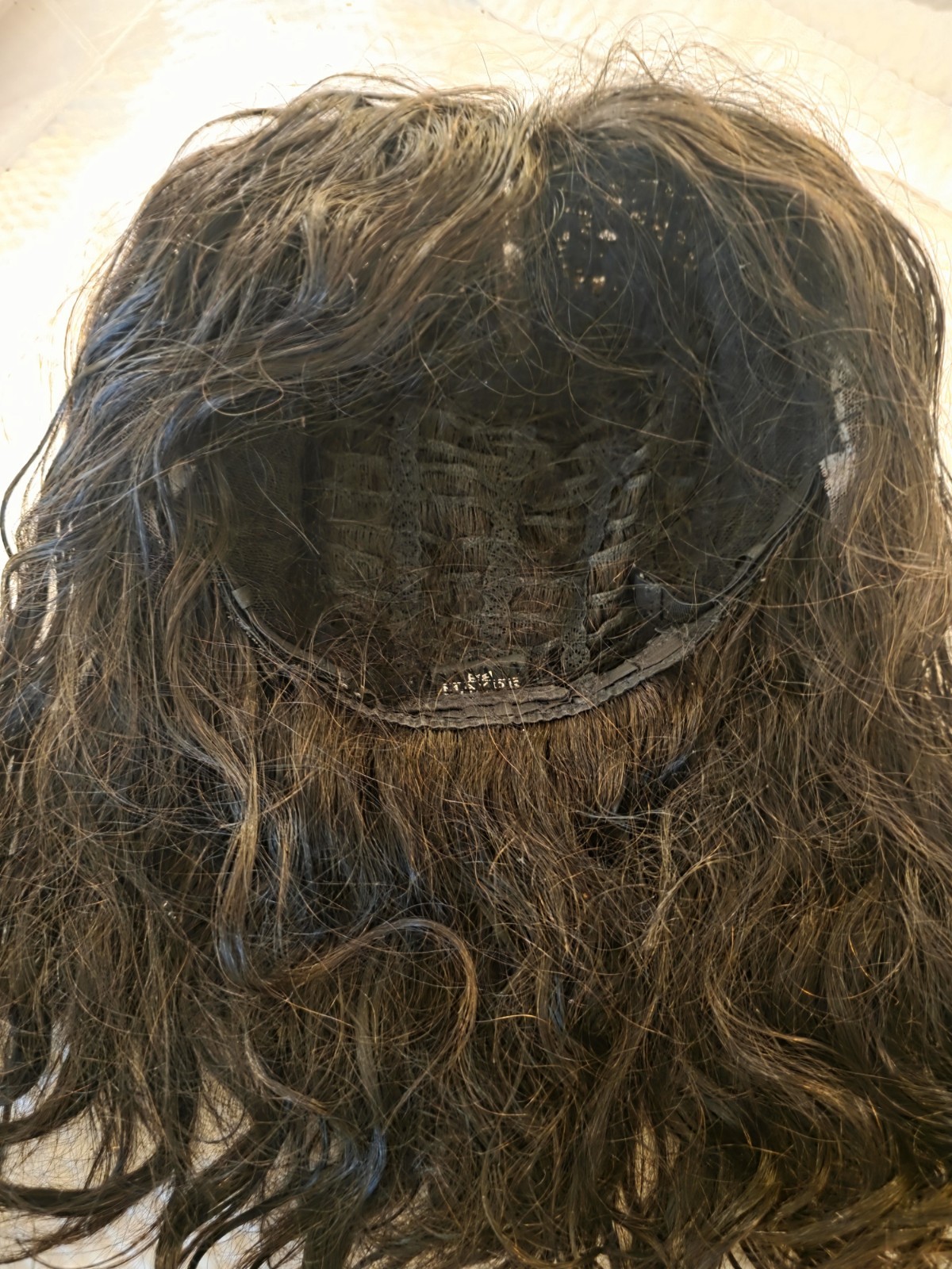 MAYDE 100% HUMAN HAIR Dark Brown CURVY BOUNCY ‘WET & WAVY’ WIG – 16 INCHES