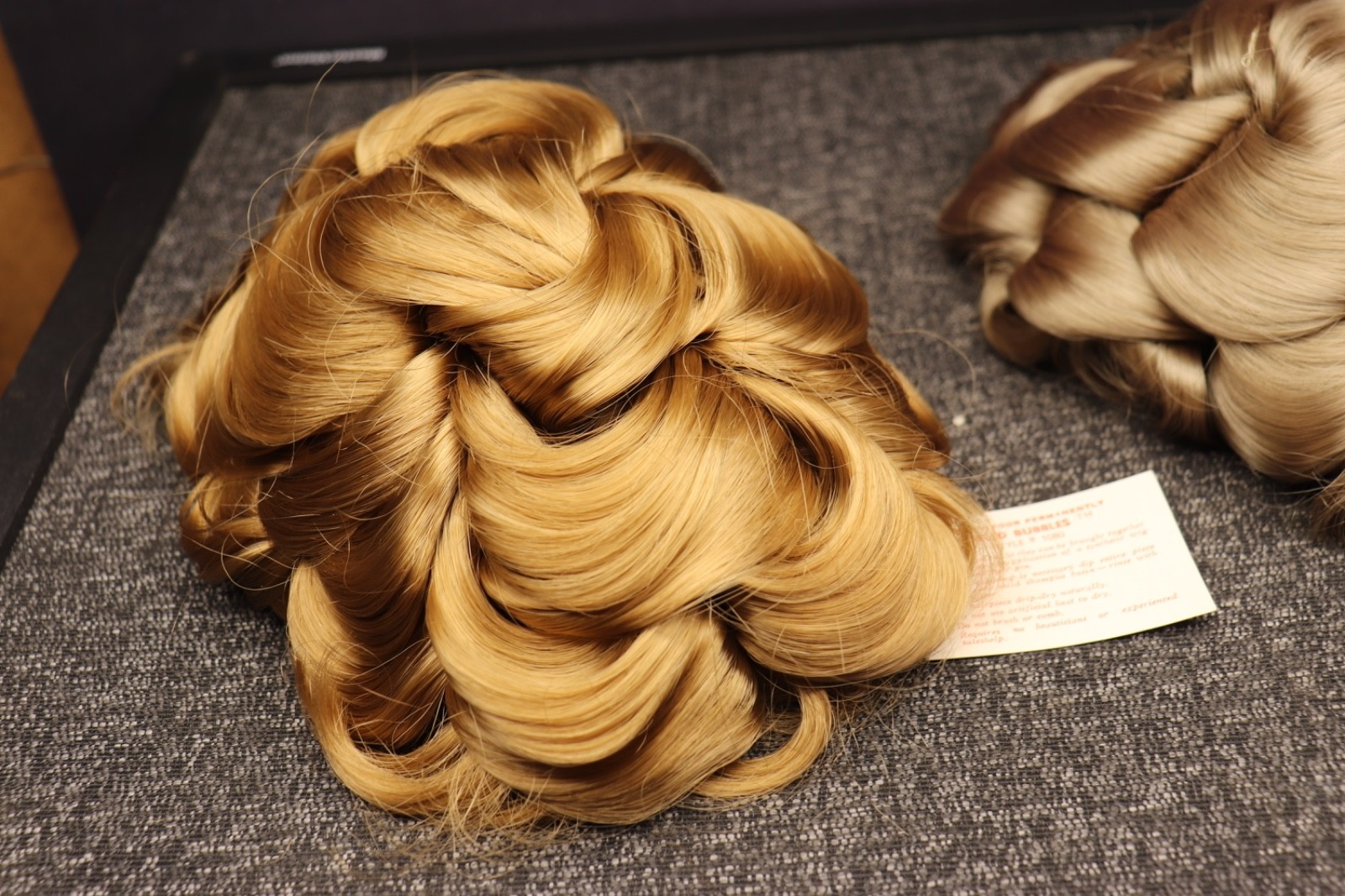 Vintage Lot of 2 Curled Bubbles Bun Wigs Wiglets Head Topper Hair Pieces NOS