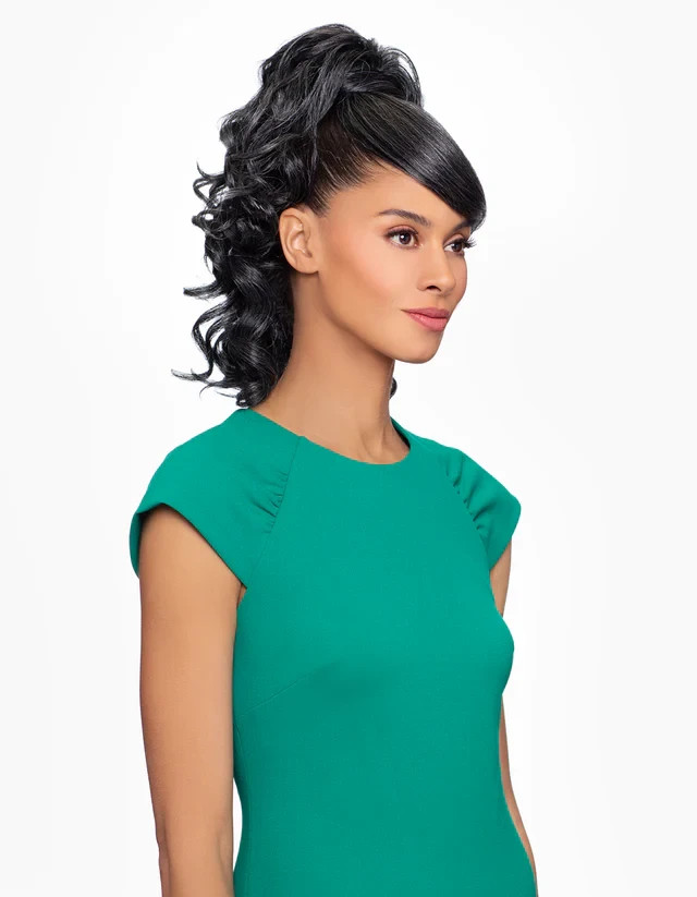 Foxy Silver DUET 11, Bang and Ponytail Hair
