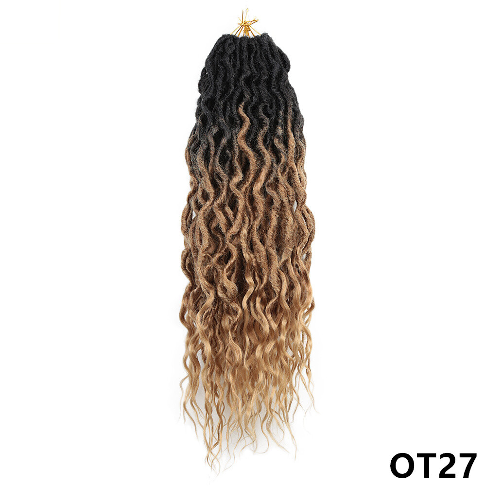 16″ Goddess Faux Locs Crochet Hair Bohemian Locs Crochet Braids Hair Extensions