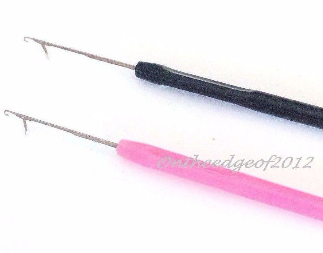 4 Hook Pulling Needle Tool I-TIP Micro Needle Hair Extension Latch HOOK Crochet