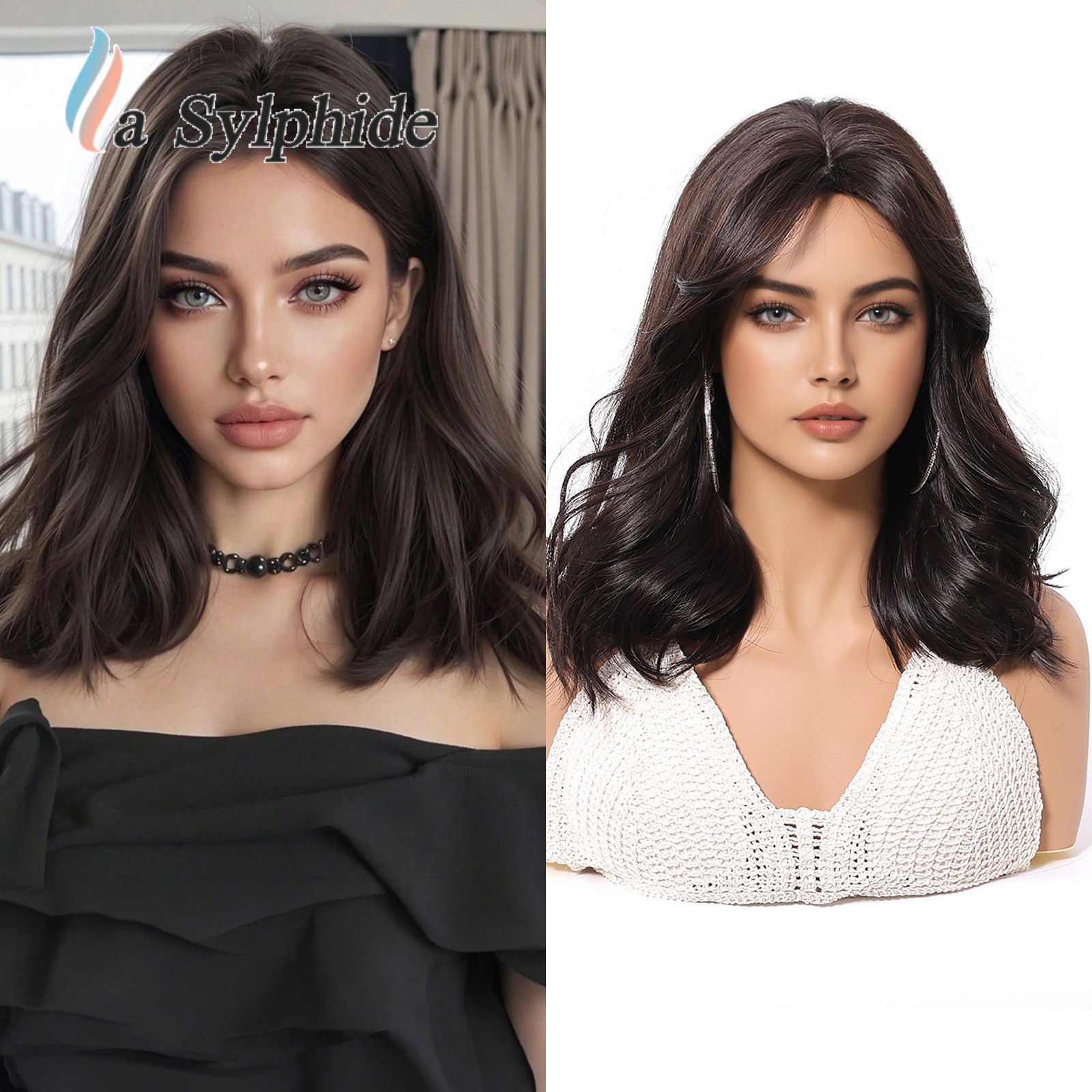 High Crown Layered Shoulder Length Short Curly Wig Heat Resistant Rose Net Wig