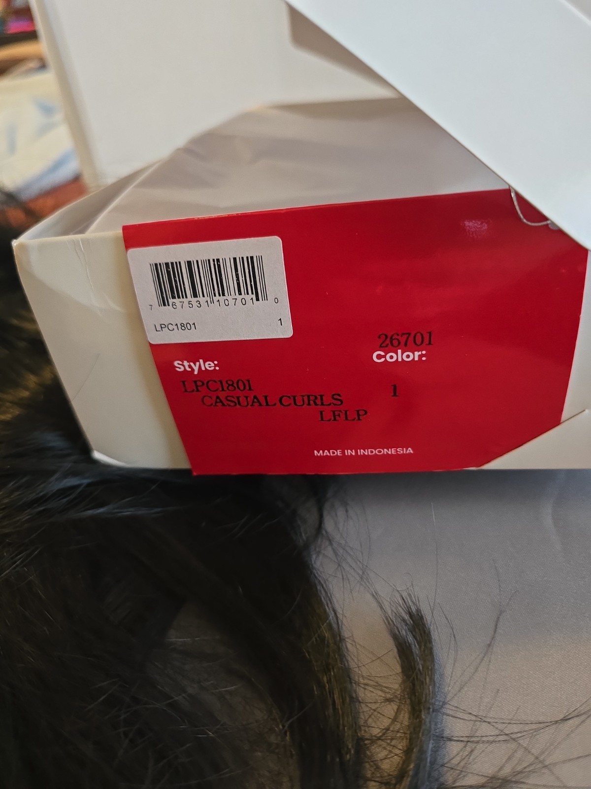 New in Box TressAllure CARLIE LPC1801 Casual Curls LFLP Wig Black