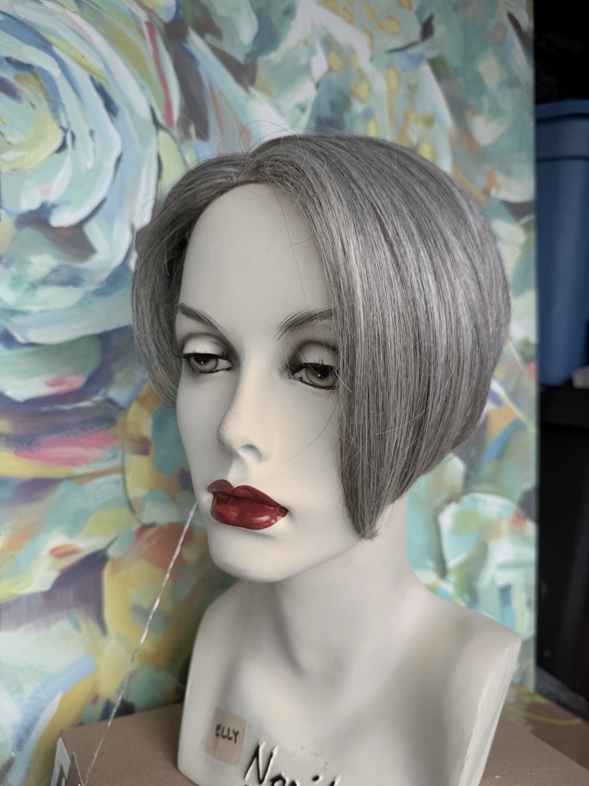 Style Navi Wig Color 51 Silver Grey Short Pixie Cut Asymmetrical Fringe