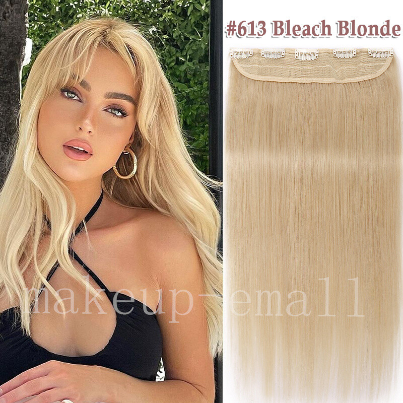 CLEARANCE Clip In Real Remy Human Hair Extensions One Piece Brown Thick Weft