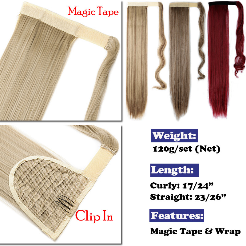 Long Thick Real Wrap Ponytail Clip In Hair Extensions Pony Tail Pretty As Human