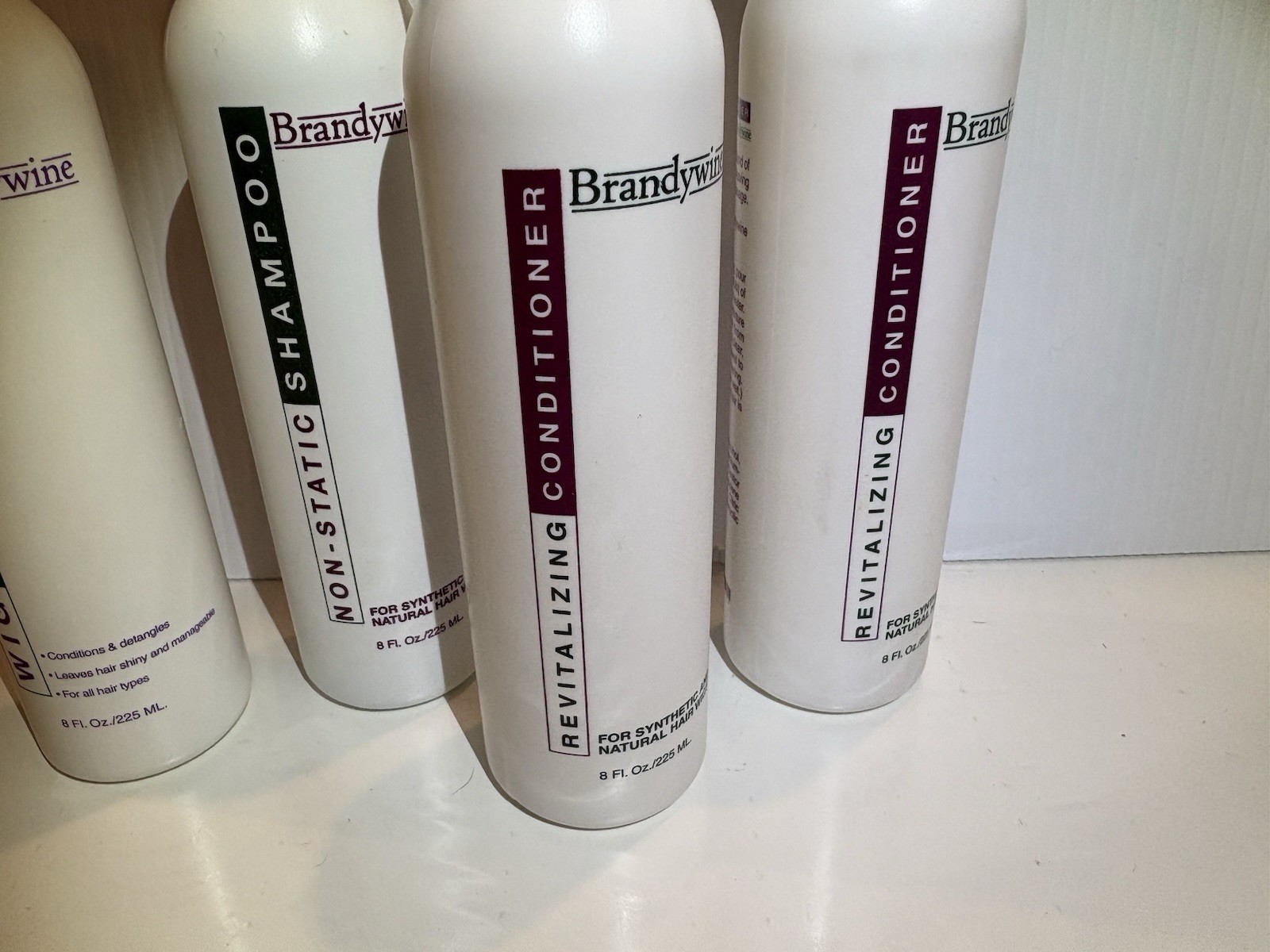 Brandywine Lot Wig Detangler Non-static Shampoo Revitalizing Conditioner X2 8oz
