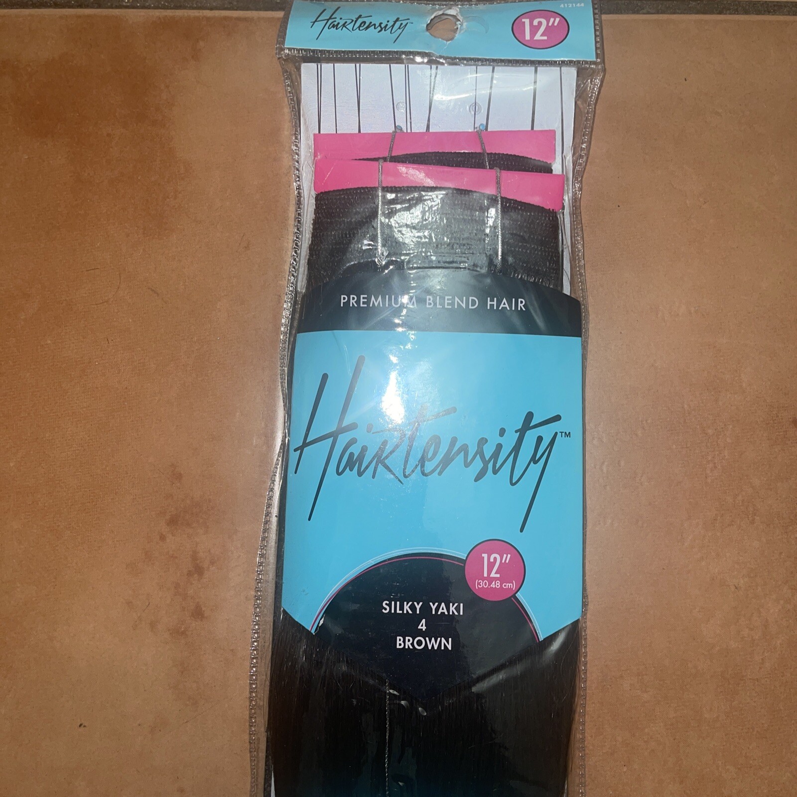 NEW Hairtensity premium blend hair extensions. Silky Yaki 4 Brown 12”