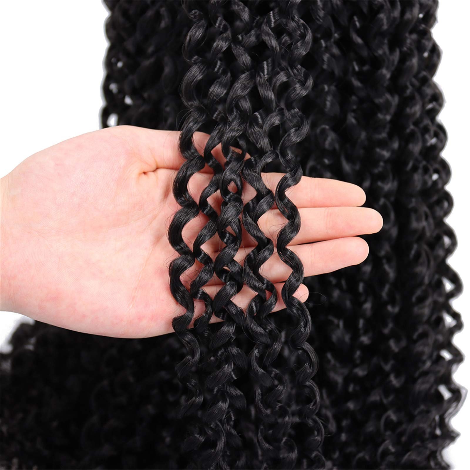 18″ Passion Twist Crochet Hair – 7 Packs Water Wave Bohemian Curly Braids for Bu