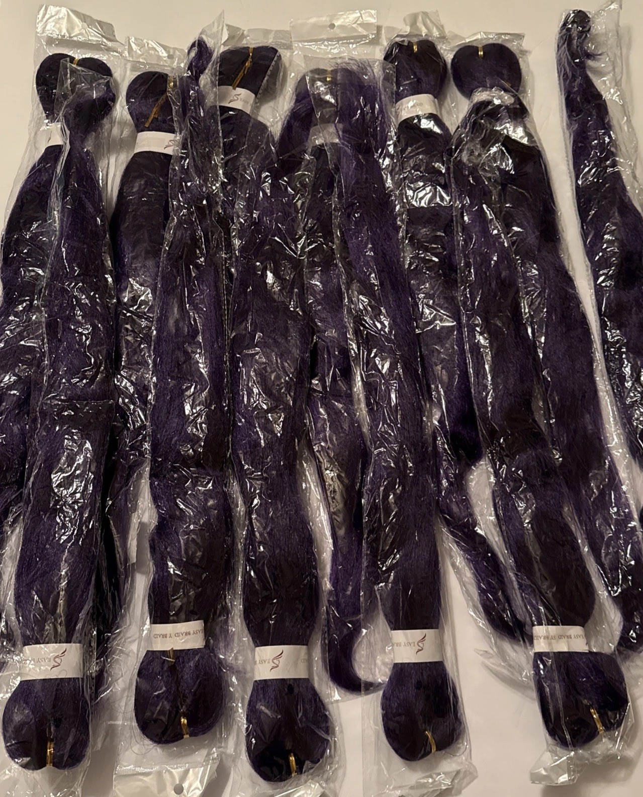 26 INCH Pre-stretched Braiding Hair Extensions Purple Synthetic lot of 12 Easy