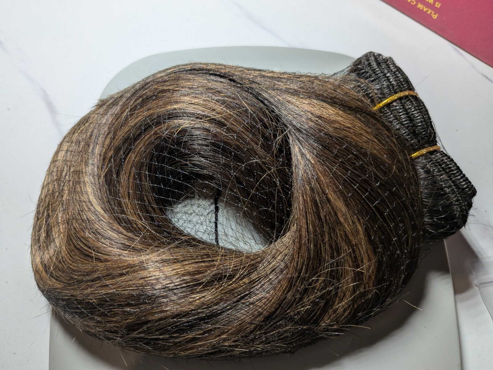 Wennalife Clip in Human Hair Extensions 120g 16in 7pcs Black/Brown