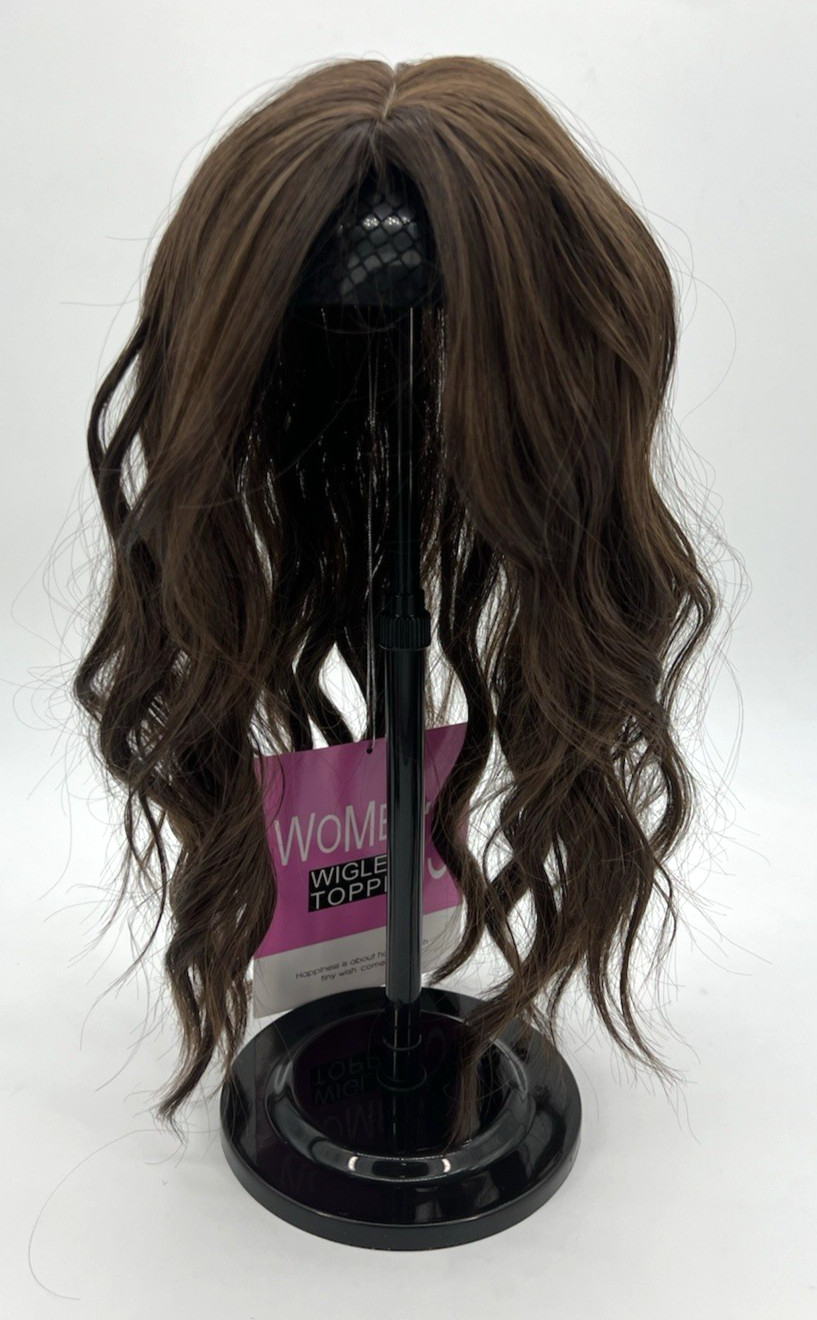 Soft Brown 16in Curly Women Premium Hair Topper