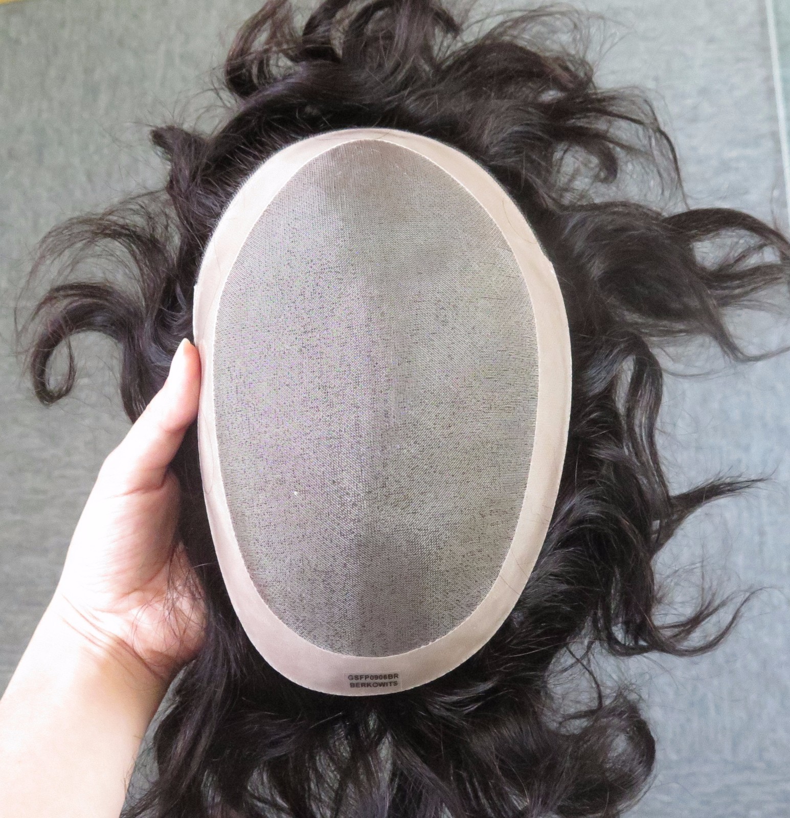 Mens Hairpiece Hair Replacement System Fine Mono Toupee Human Remy Hair Units