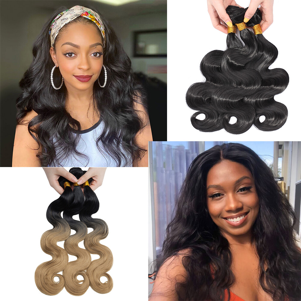 Body Wave Hair Extension 1-3-4 Bundles as Human Hair For Woman Thick Long Curly
