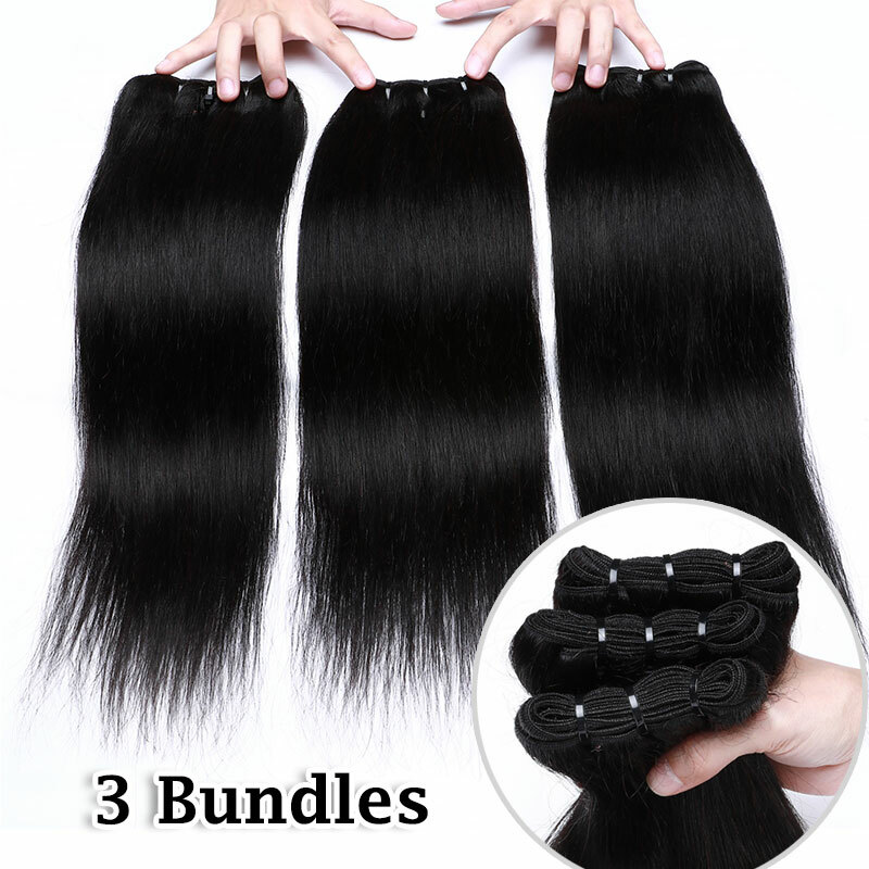 300G 3Bundles Weave Peruvian Real Virgin Human Hair Extensions Thick Weft Indian