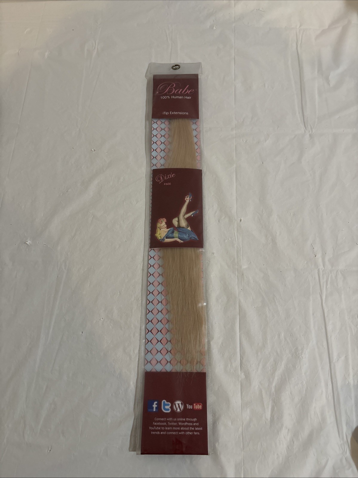 BABE I-TIP 18″ 100% Human Hair Dixie 600 Blonde Straight 15+ pcs