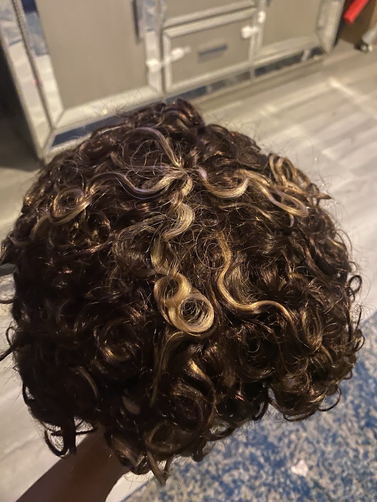 Throw On & Go Brown with Honey Blonde Highlights Glueless Short