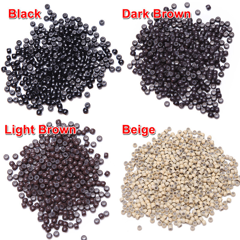 3MM 5MM 6MM Micro Ring I Tip/Micro Loop Ring Hair Extension Nano Beads Silicone