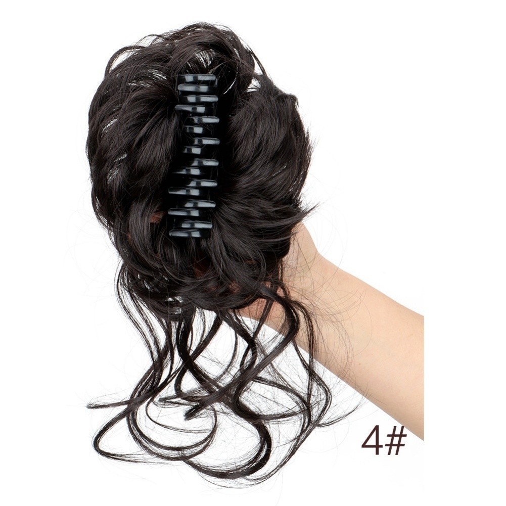 Short Wavy Synthetic Ponytail Hair Clip Hairpiece for Chic Lazy Updo Style