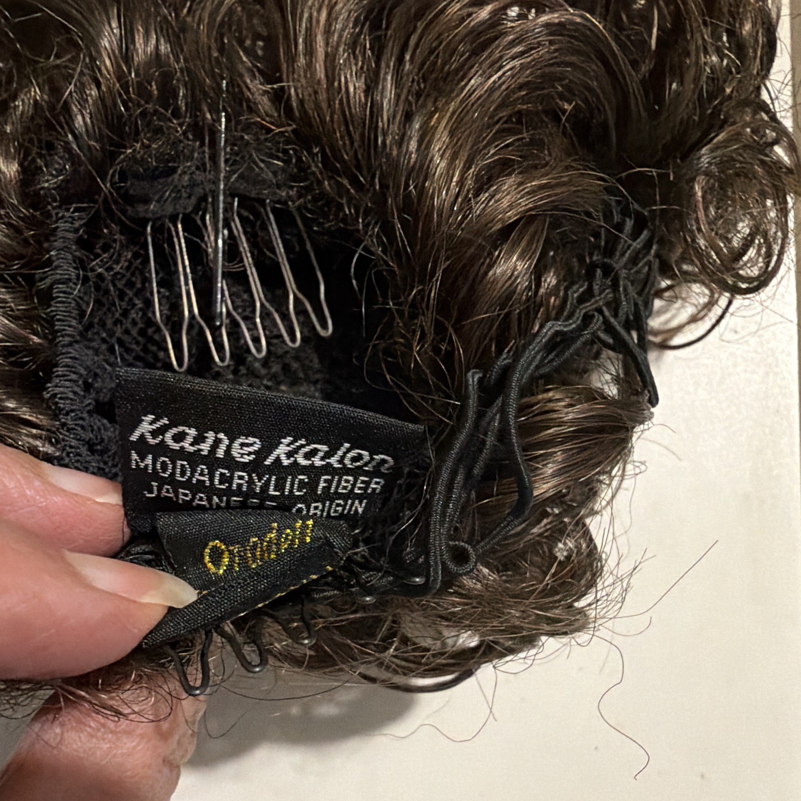 Lone Kalon Clip-In Curly Synthetic Hair Extension Dark Brown 6 in