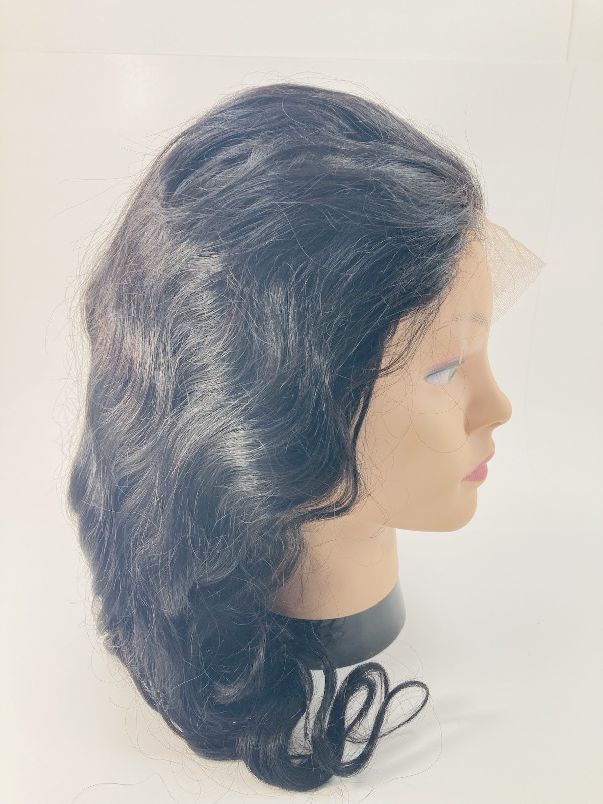 Smilenice 5×5 Lace Closure Human Hair Wig 18” Body Wave Natural Black