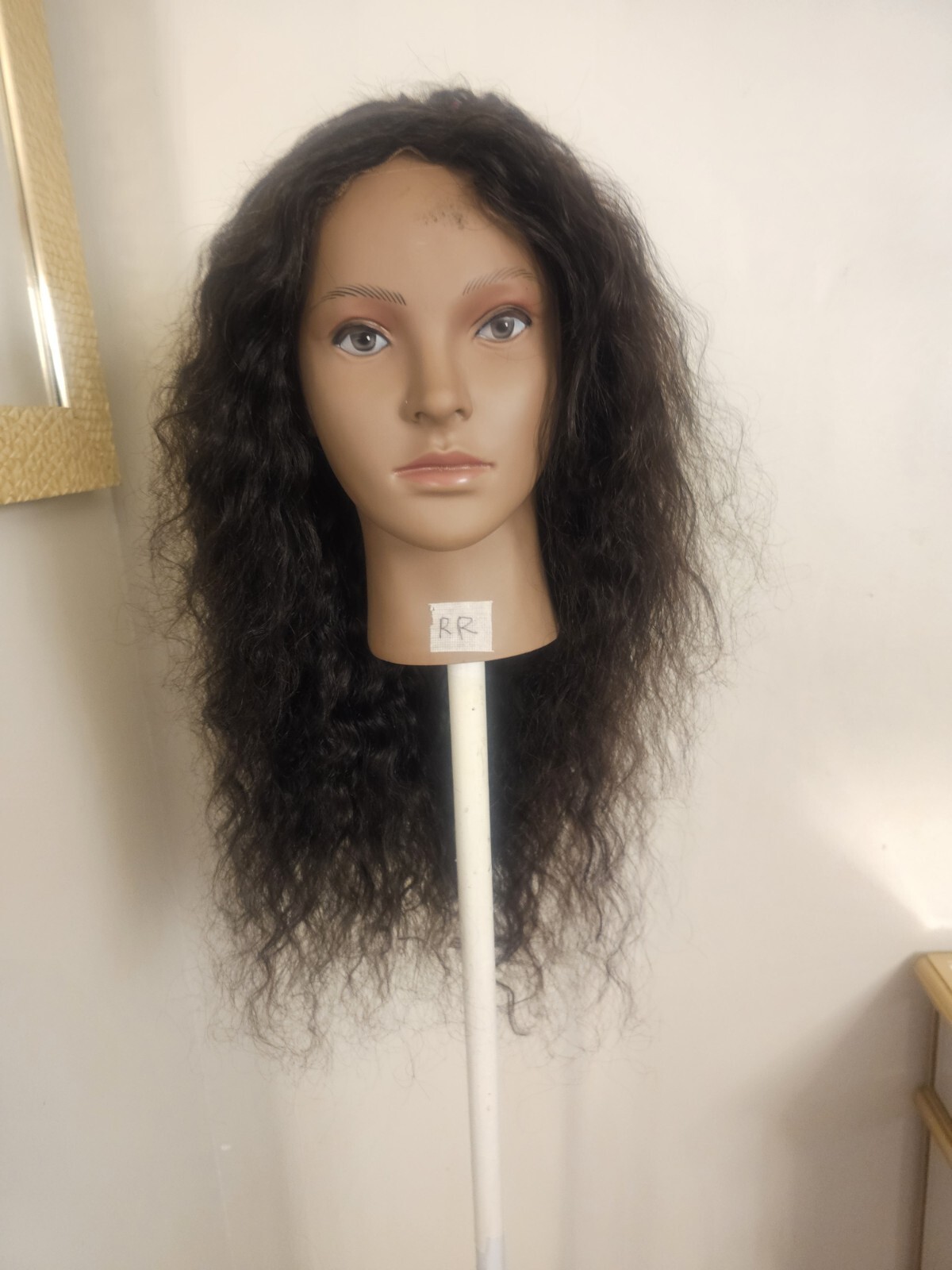 High Quality regular Top Black 24″ Water Wave 150% Virgin Human Hair Lace Wig