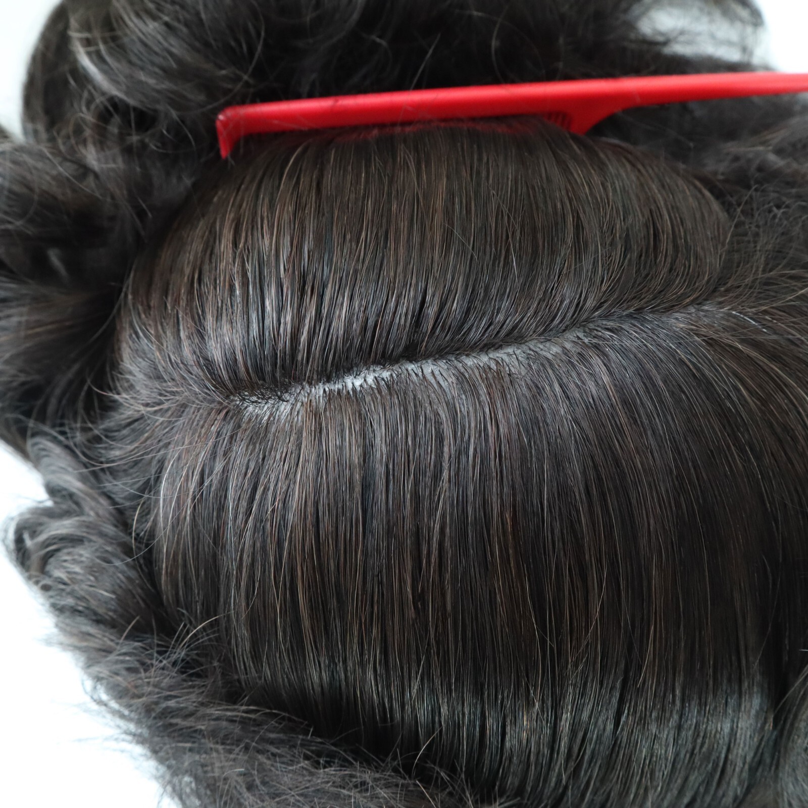 Mens Human Hair Replacement Injection Poly Skin System Toupee Hairpieces 8×10