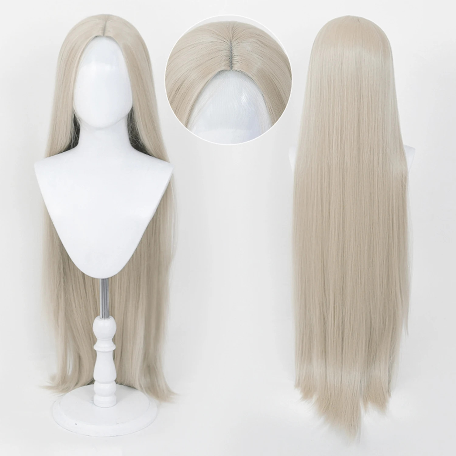 40Inch Long Straight Universal Hand Hooked Lace Front Wig Synthetic Hair Wig for