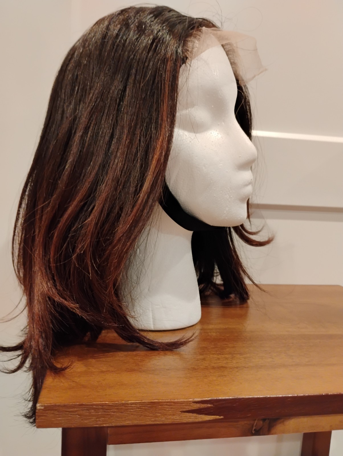 The Nirene Collection Human Hair Closure Wig Bob HD Lace Brand New Custom Color