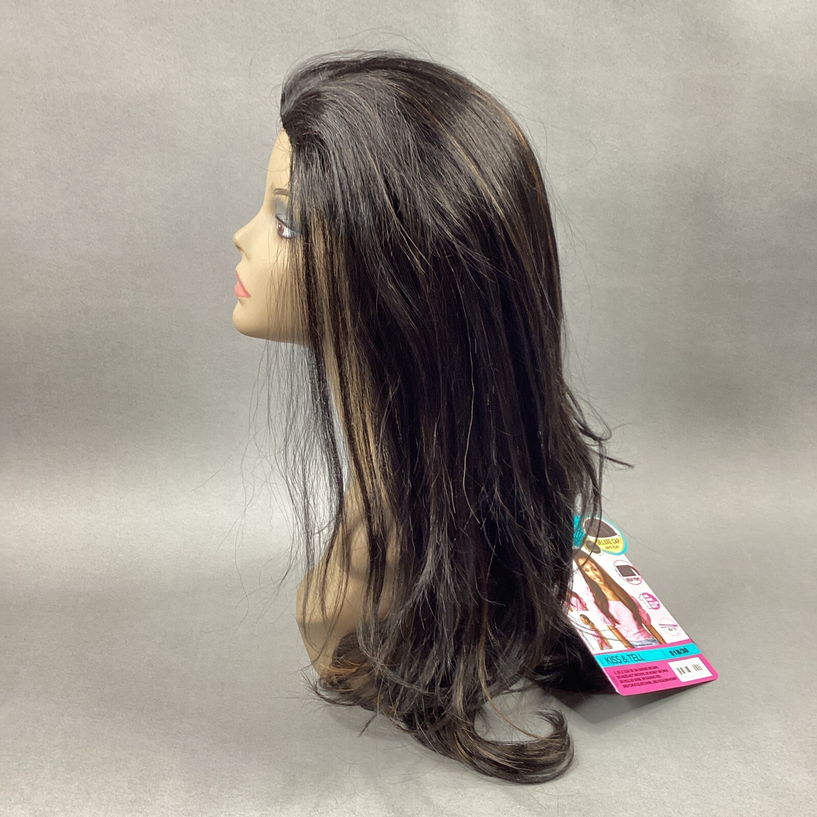 Converti-Cap + Wrap Pony Kiss & Tell #S1B/30 Black Brown Premium Synthetic Wig