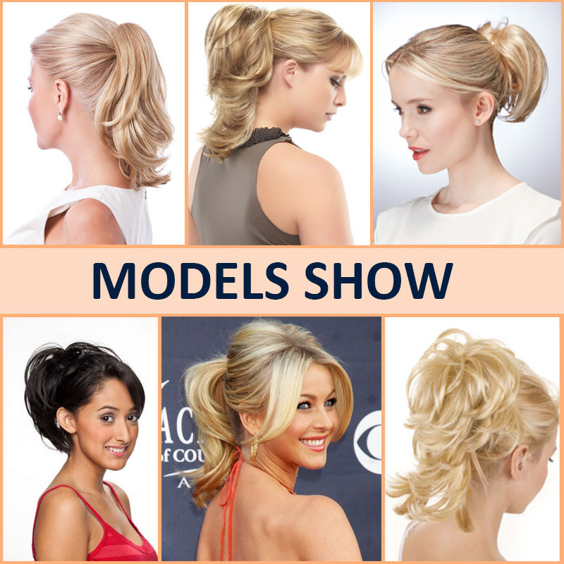 12” Short Straight Layered Bendable Ponytail Jaw Claw Clip In Hair Extension TA