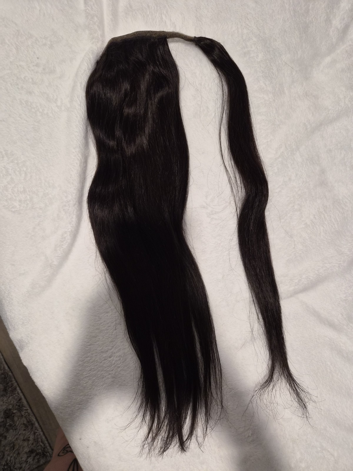 Soft Black Human Hair Wrap Around Ponytail 18 Inch Extension
