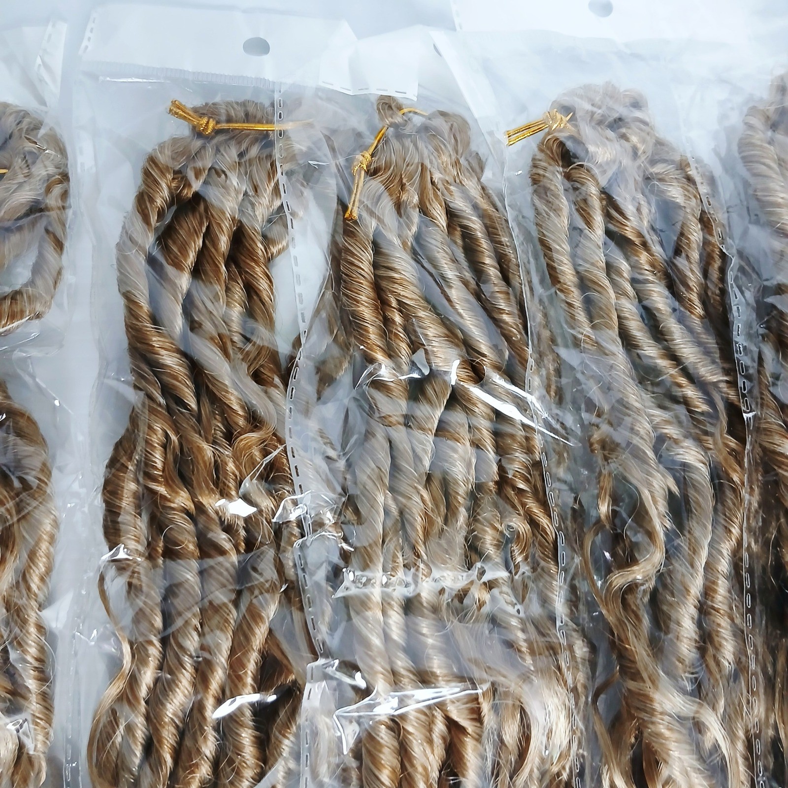 24 Inch Goddess Locs Crochet Hair 8 Packs #27/613 Ombre Blonde Boho