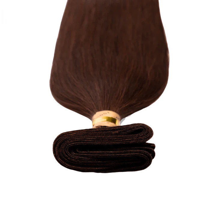 Bohyme Silky Straight Remi Human Hair 16″ Machine Tied Weft Color 4.