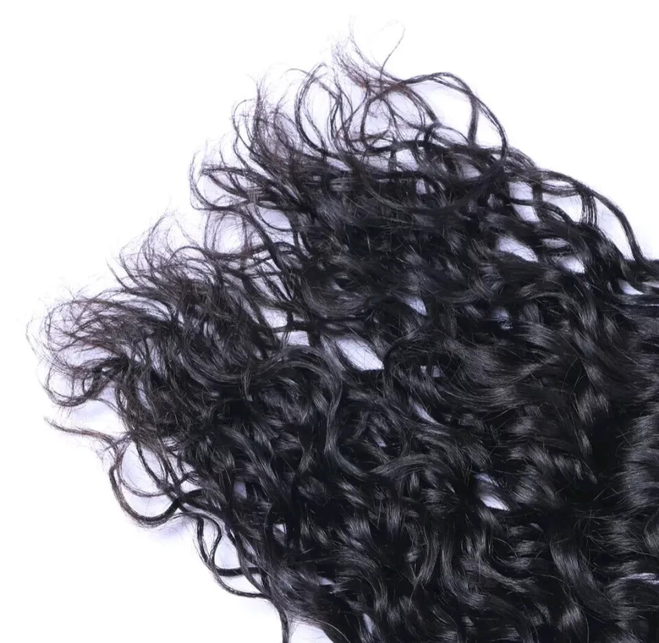 12A BRAZILIAN VIRGIN HUMAN HAIR WATER WAVES 18+18+18&16 CLOSURE 350g NATURAL 1B#