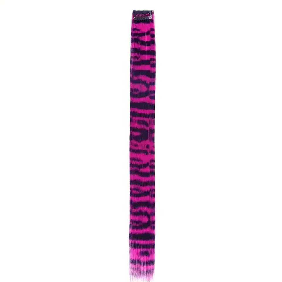 Colorful Feather Clip In Hair Extension One Piece Fake Hairpiece For Women Party