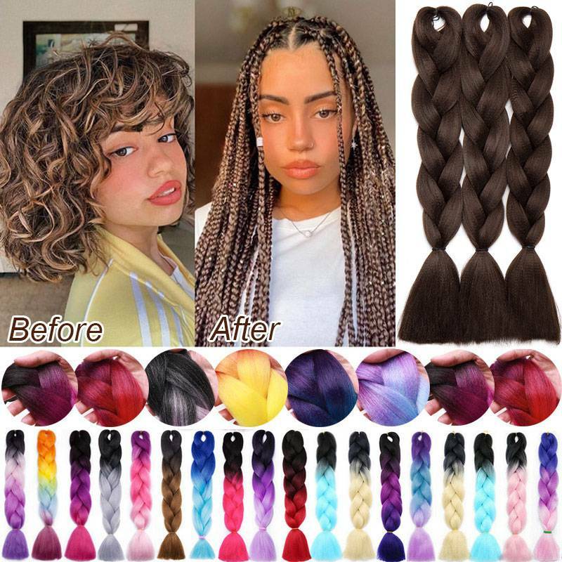 24″Jumbo Afo Crochet Braiding Hair Box Twist Braided Hair Extensions For Woman