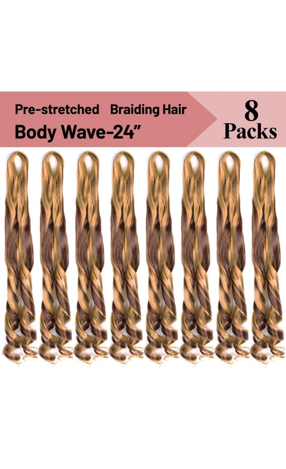 Curly Braiding Hair 8 packs Spanish Curly Braiding Hair P27/33 Bouncy…