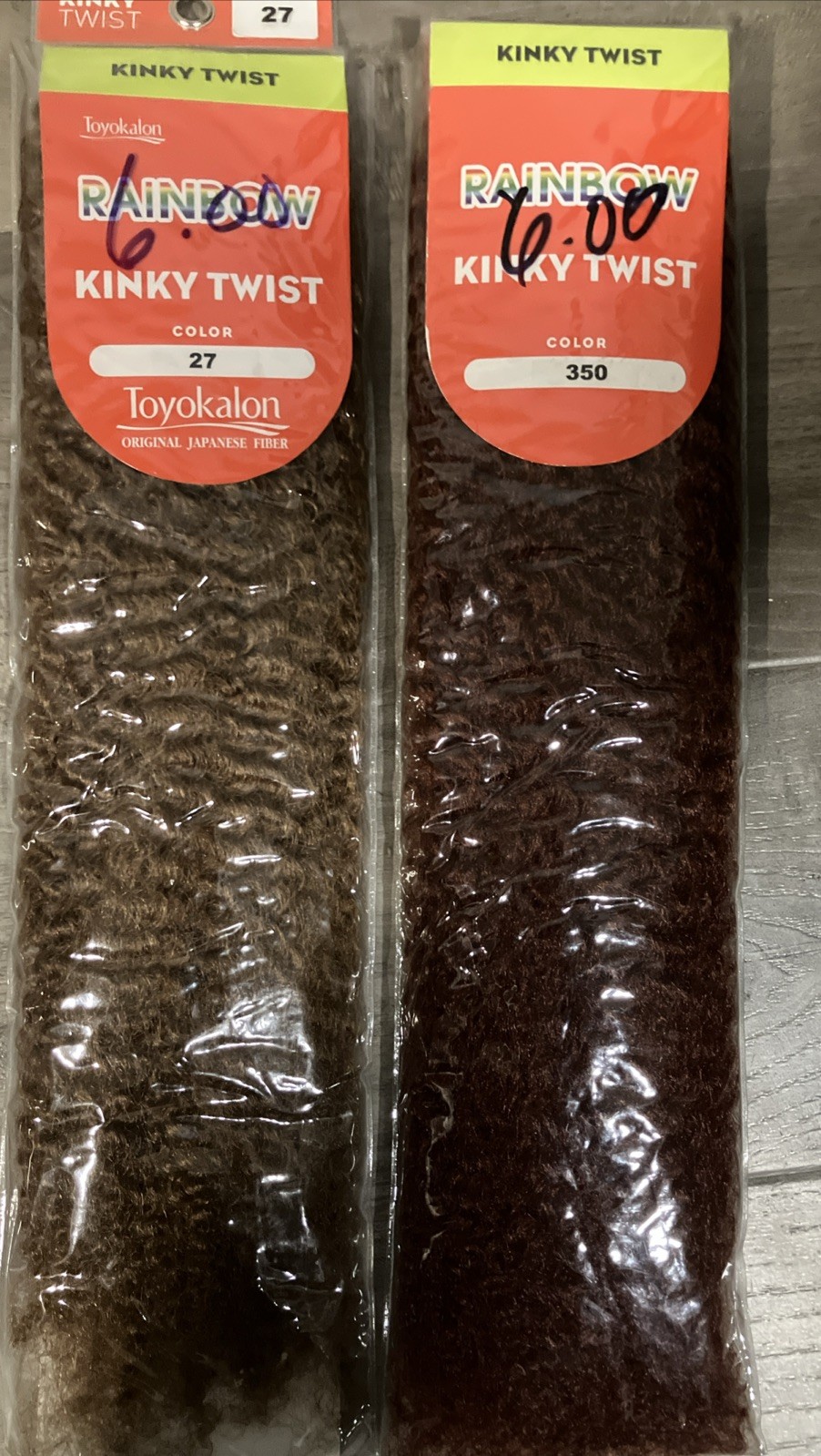 Human Hair Extensions RAINBOW Lot of 8 Packs and Japanese fiber Hair Brown Burg