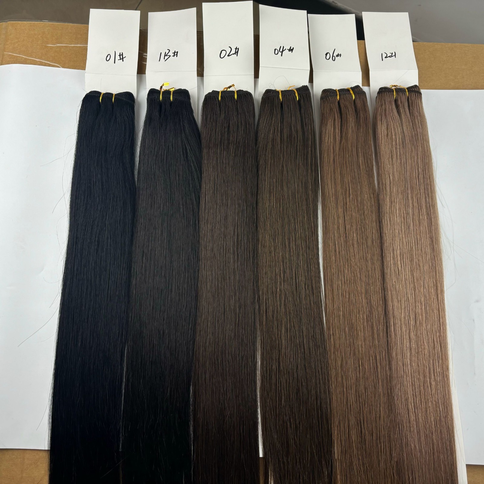Double Weft Sew in Hair Extensions Real Remy Human Hair Weft For Full Head 100gr