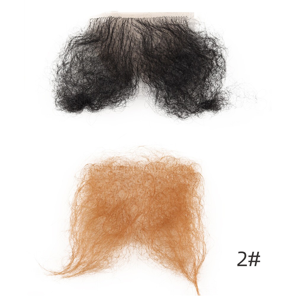US Stock One Piece Fake Pubic Hair Beard Silicone Doll Wig High Temperature Wire