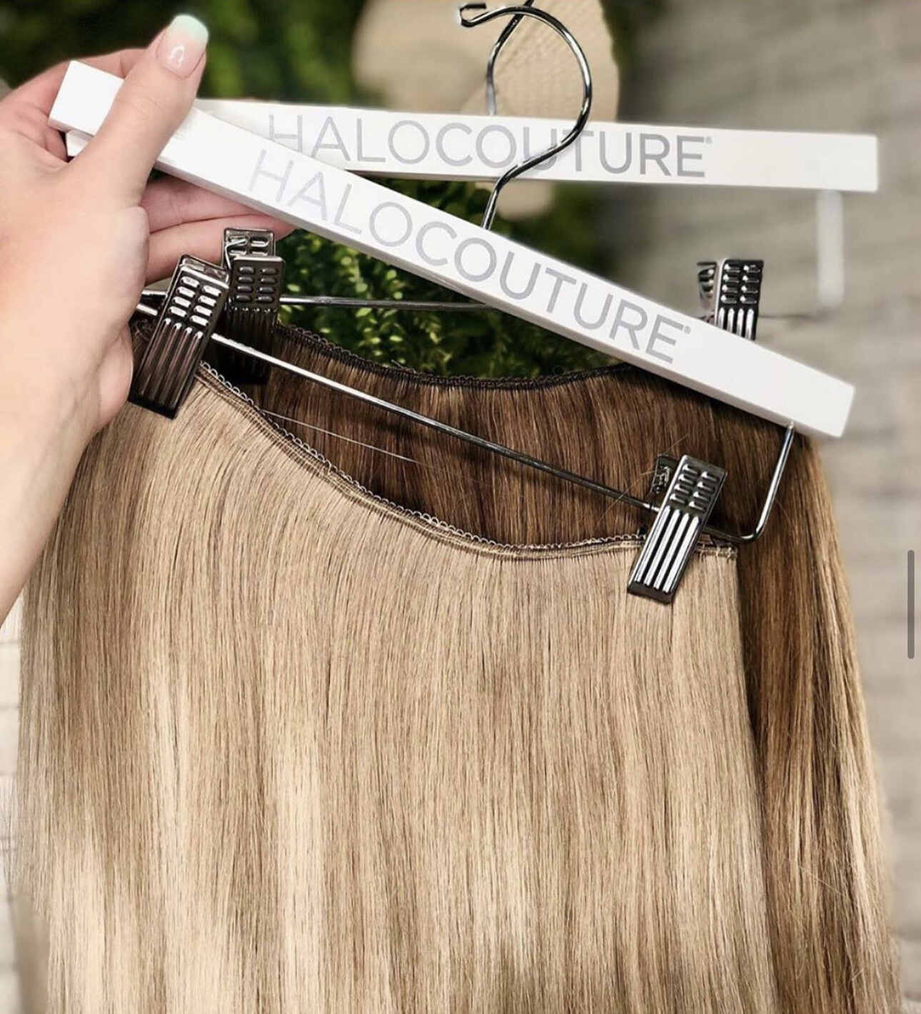 Halo Couture Extensions Hanger (Pack of 10, 20, 50, or 100 Wooden Hangers)